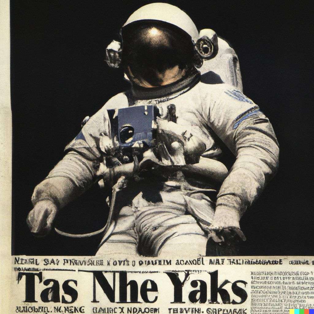 an astronaut, front page of The New York Times, 1980